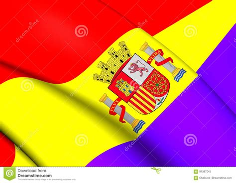 Flag of Second Spanish Republic Stock Illustration - Illustration of ...