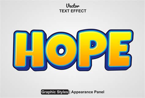 hope text effect with yellow color graphic style editable 22089168 ...