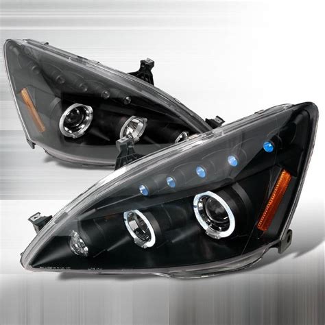 Honda Accord Spec D Halo LED Projector Headlights Black 2LHP