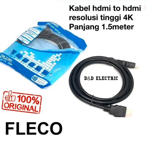 Kabel Hdmi To Hdmi Fleco Kabel Hdmi Meter Sambungan Port Hdmi Dari