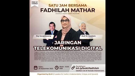 Satu Jam Bersama Fadhilah Mathar Jaringan Telekomunikasi Digital