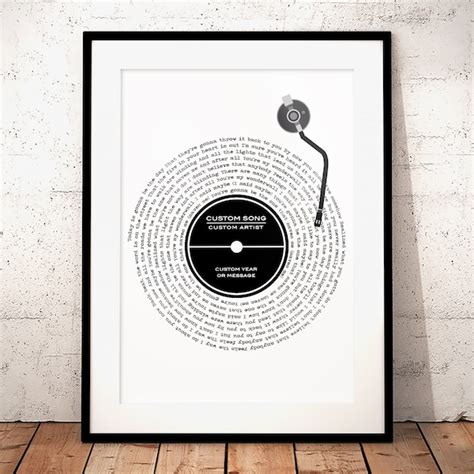 Custom Song Lyrics Etsy