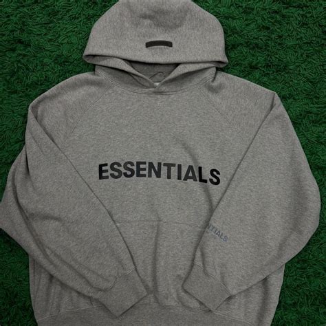 brand  essentials fear  god hoodies  percent depop