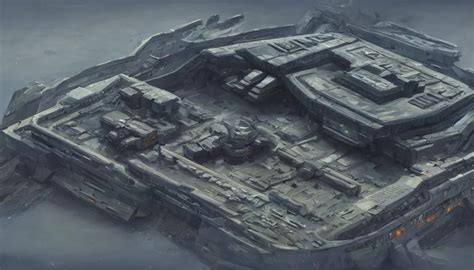 Concept Art Of Futuristic Modular Military Base Top Stable Diffusion