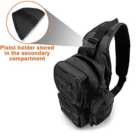 G4free Tactical Edc Sling Bag Pack With Pistol Holster Sling Shoulder Assault Range Backpack For