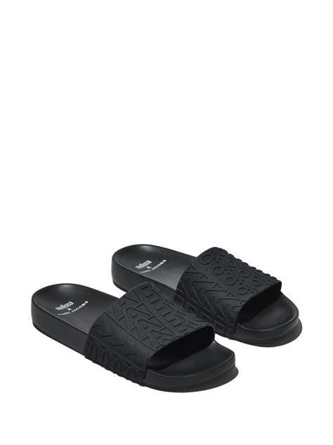 Marc Jacobs X Melissa Logo Embossed Slides Black Farfetch