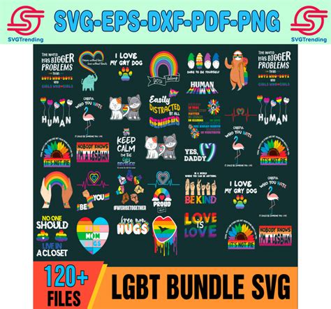 120 Lgbt Bundle Svg Lgbt Pride Svg Rainbow Svg Gay Svg