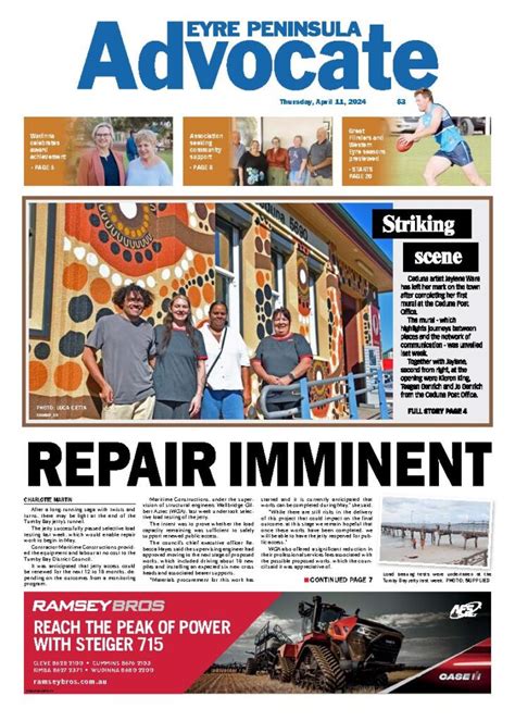 Eyre Peninsula Advocate Th April Eyre Peninsula Advocate