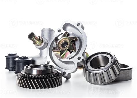 automotive parts showcased  inspection   white background