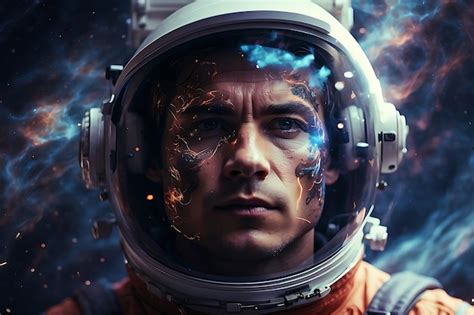 Premium Photo Astronaut In Outer Space Portrait Of A Man In Spacesuit