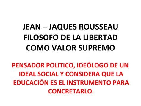 Jean Jaques Rousseau PPT