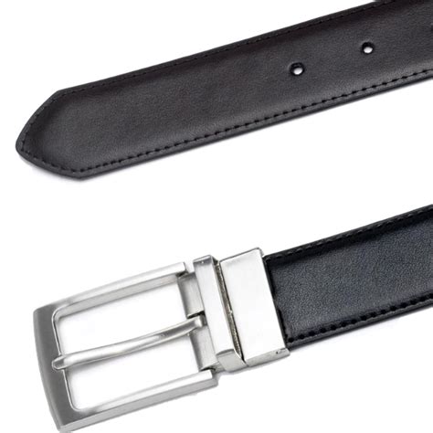 mens reversible leather belt  black dark brown cmc classy men