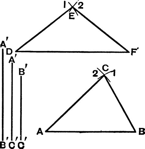 Construct Scalene Triangle Vintage Illustration 13704921 Vector Art