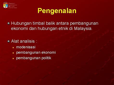 Pembangunan Ekonomi Dalam Konteks Hubungan Etnik Di Malaysia