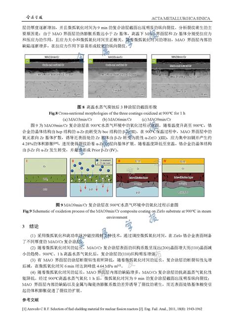 微弧氧化时间对锆合金表面 Maocr 复合涂层结构与性能的影响