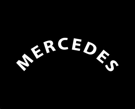 Mercedes Logo Brand Symbol Name White Design german Car Automobile ...