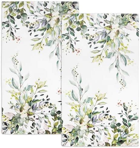 Amazon Fnlndo Eucalyptus Kitchen Towels Decorative Set Of Sage