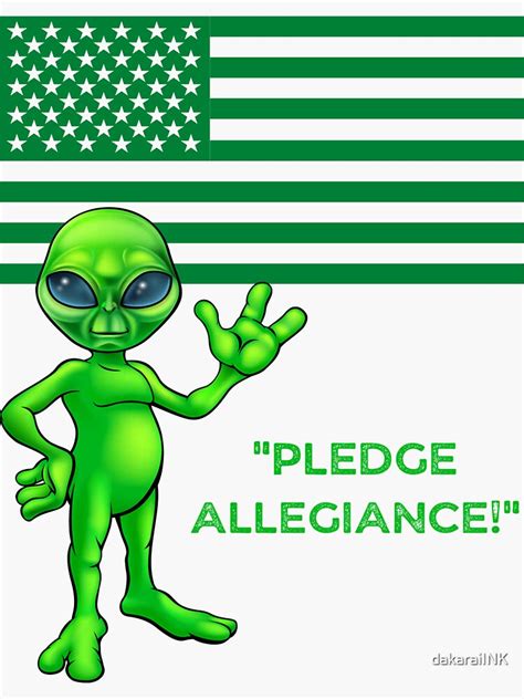 "AMERICAN ALIEN FLAG" Sticker for Sale by dakaraiINK | Redbubble