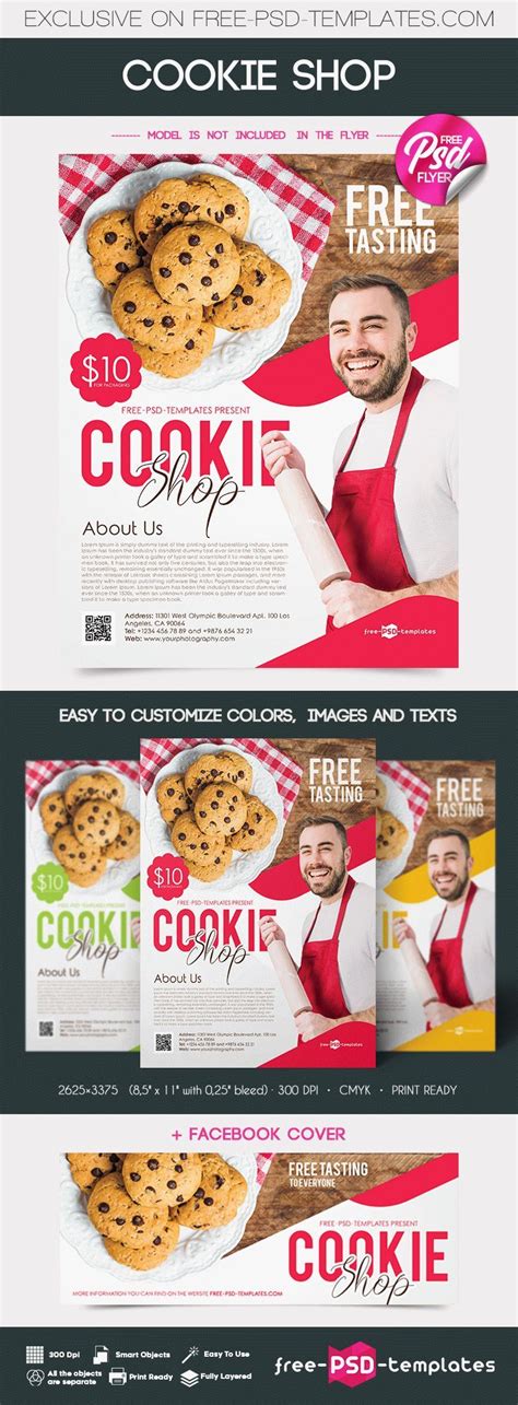 Cookie Shop Free Psd Flyer Templates Free Psd Flyer Templates Psd