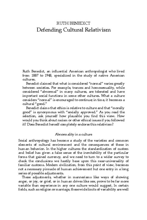 Patterns Of Culture Ruth Benedict 3