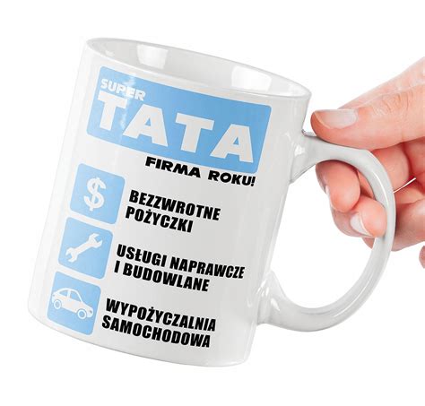 NAJLEPSZY KUBEK DZIEŃ OJCA TATY SUPER TATA NA PREZENT SUPER JAKOŚĆ MUG