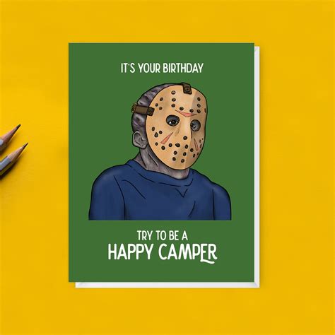 Jason Voorhees Birthday Card — Eyedot Creative — Clever Irreverent And Dark Cards And Ts