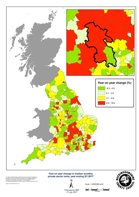 Private sector rents in Buckinghamshire, Q1 2017 - Buckinghamshire
