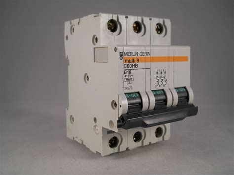 Merlin Gerin Mcb Triple Pole Phase Breaker Type B A C Hb