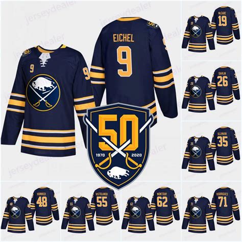 Buffalo Sabres Navy 50th Anniversary Jersey 9 Jack Eichel 26 Rasmus ...