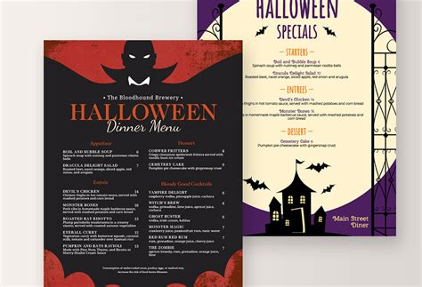 Halloween Menu Templates and Designs - MustHaveMenus