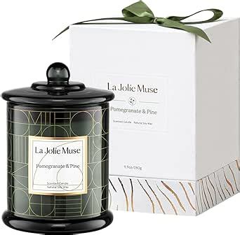 La Jol E Muse Scented Candle Pomegranate Pine Candles Set Natural