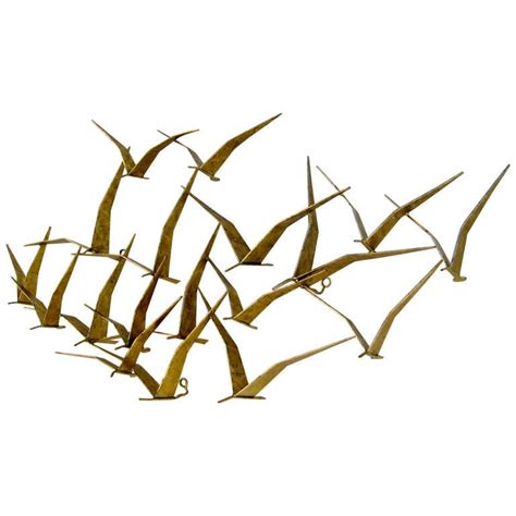 Gold Leafed "Seagull" Wall Sculpture by Artisan House/ Curtis Jere ...