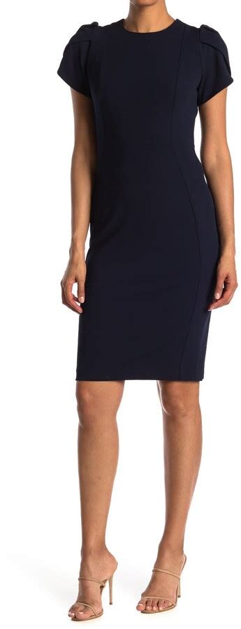 Calvin Klein Tulip Sleeve Sheath Dress Shopstyle