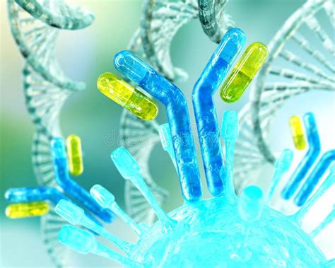 Antibody, immunoglobulin stock illustration. Illustration of structure ...