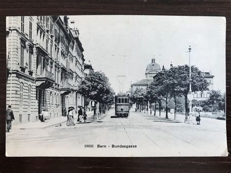 Bern Bundesgasse Bundeshaus Belebt Tram Strassenbahn Kaufen