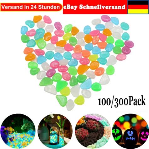 100 300STK LEUCHTSTEINE LEUCHTKIESEL Leuchtende Deko Kiesel Steine