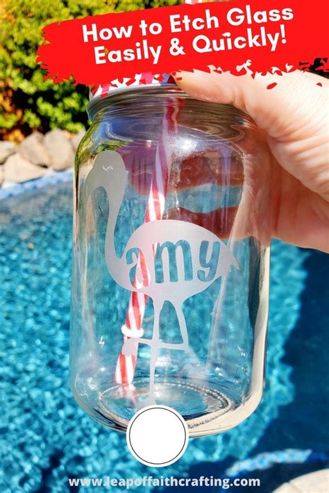 Easy Glass Etching Grab Some Dollar Tree Glassware Cut A Vinyl