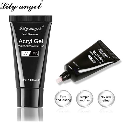 Lily Angel Acryl Gel Crystal Nail Poly Gel 30ml Uv Nail Gel Quick