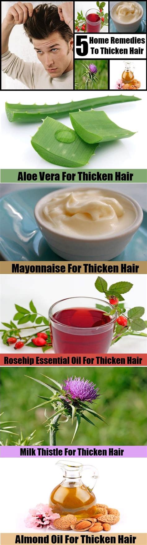 5 Home Remedies To Thicken Hair Hair Thickening Thick Hair Remedies