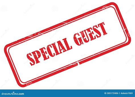 Special Guest Text On Red Green Ribbon Stamp Stock Photography