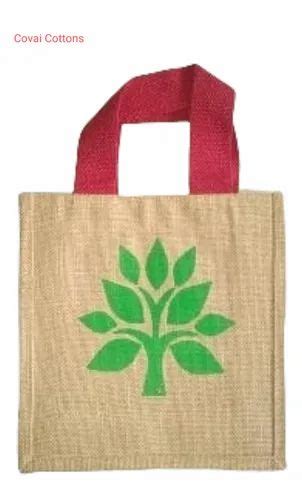 Webbed Handle Open Printed Jute Bag At Rs 50 Piece In Coimbatore ID