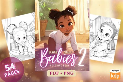 Black Babies Magic 2 Coloring Pages Graphic By Sahad Stavros Studio