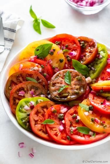 Heirloom Tomato Salad Recipe Chefdehome