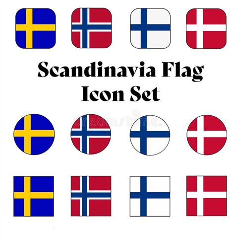 N De Bandera De Escandinavia Set Sweden Denmark Finland Y Norway