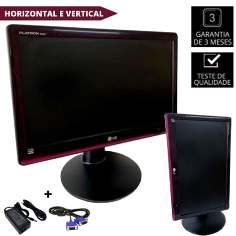 Monitor Lg Para Computador Polegadas Widescreen Black Piano Vga Dvi