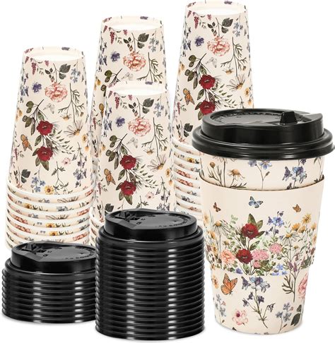 Amazon AimFun Floral Party Cups Vintage Botanical Paper Cups 9oz