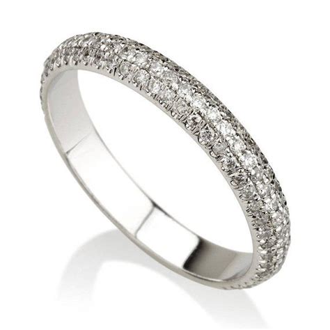 3 Row Micro Pave Diamond Eternity Band Etsy Eternity Ring Diamond