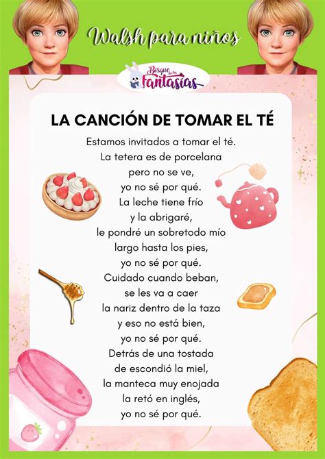 Poema La Canci N De Tomar El T Parte Juegos Infantiles