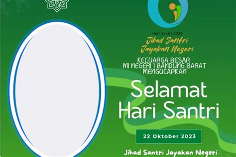 12 Link Twibbon Hari Santri Nasional 2023 Pasang Bingkai Foto Terbaik