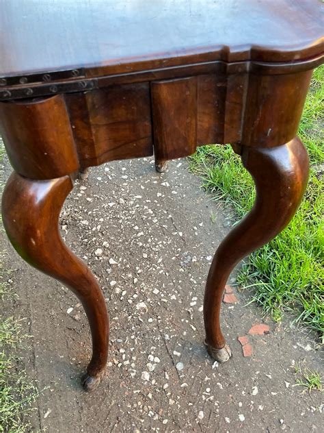 Proantic Table A Jeux Louis Xv En Noyer